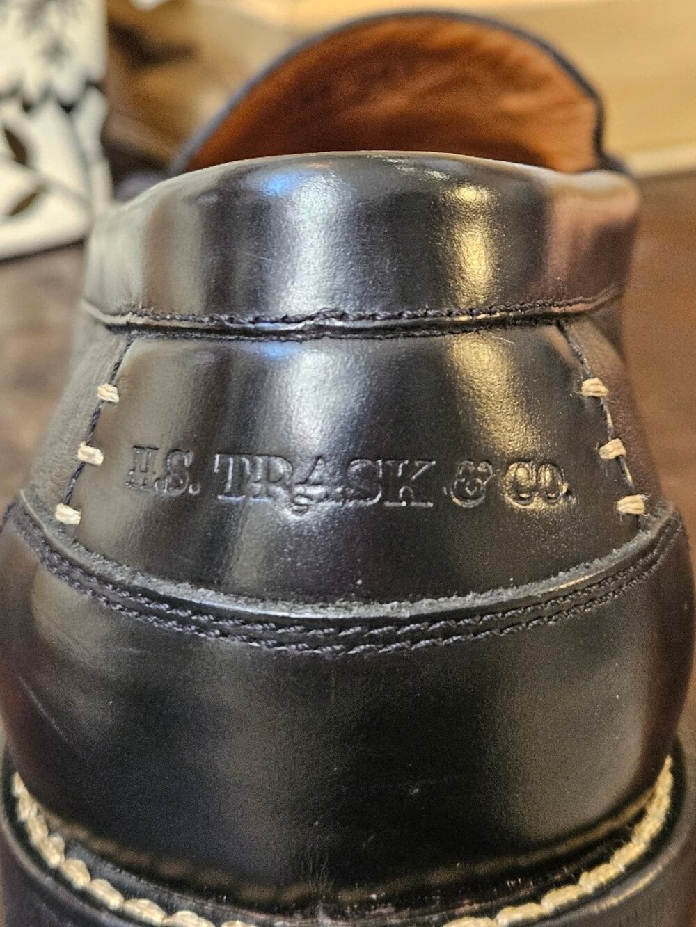 Trask Men's Woven Black Leather Tassel Loafers, Sz 9 - Picture 14 of 16